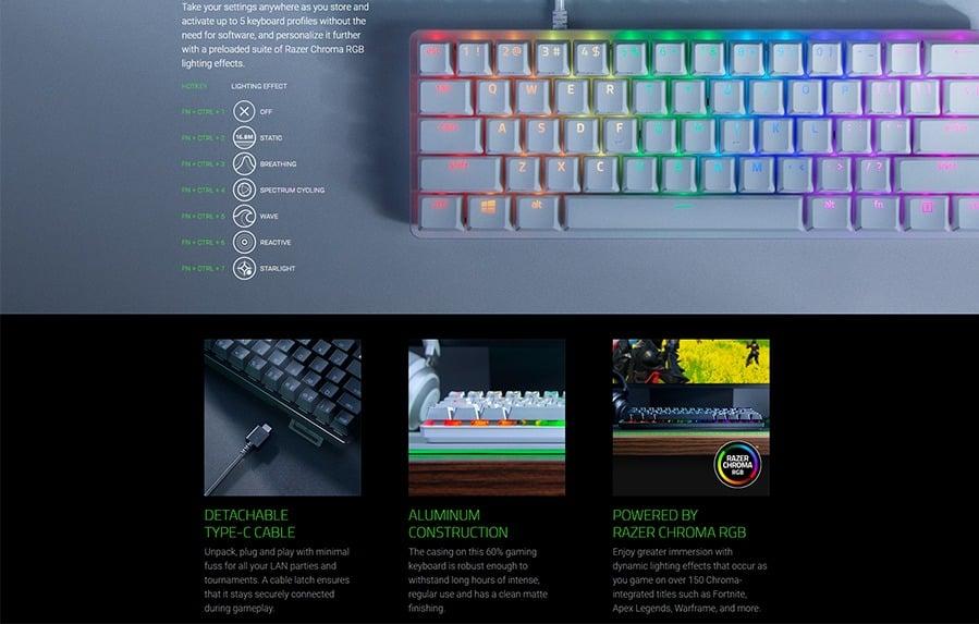 Razer Huntsman Mini Mercury Edition
