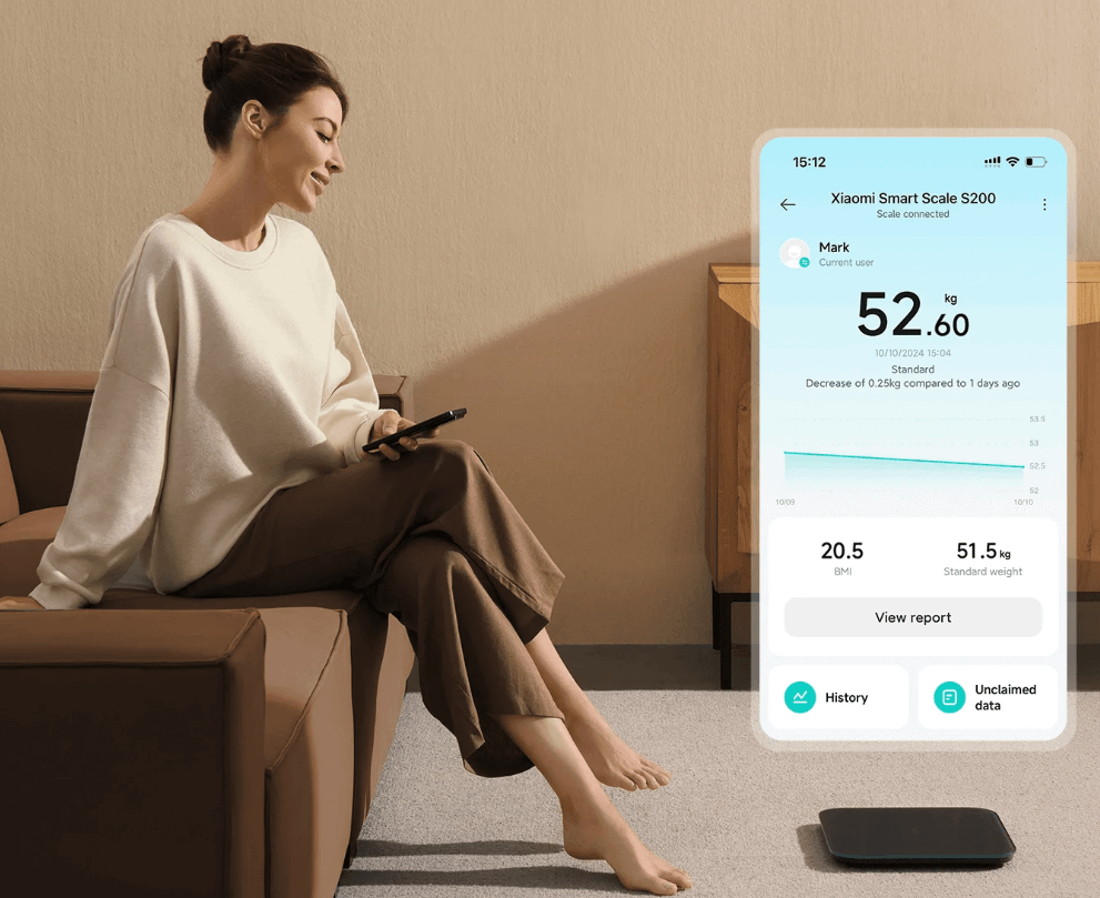 Xiaomi Smart Scale S200 Drak Grey vaga