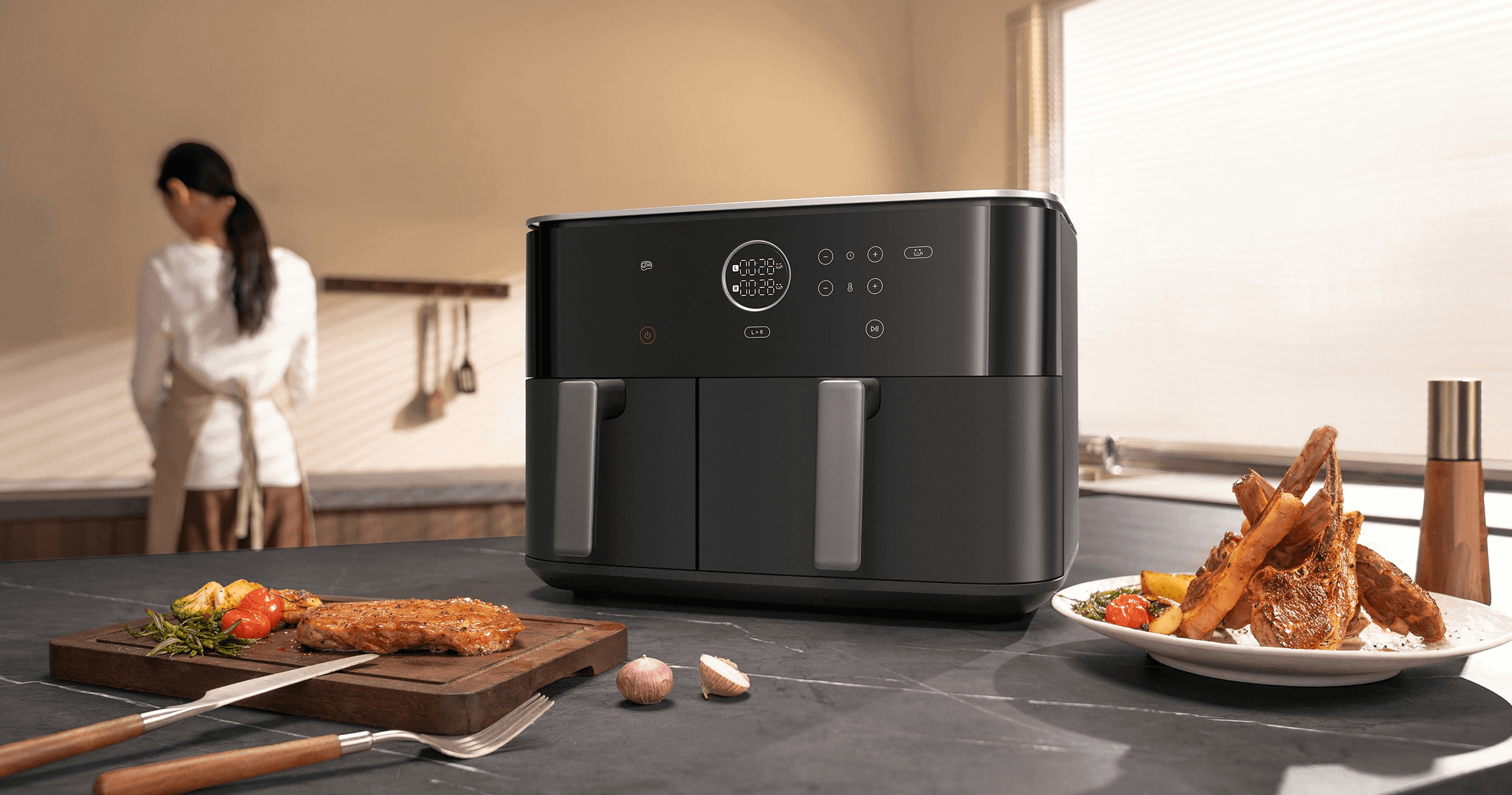 XIAOMI Dual Zone Air Fryer 10L + Redmi Buds 6 Active Blue slušalice