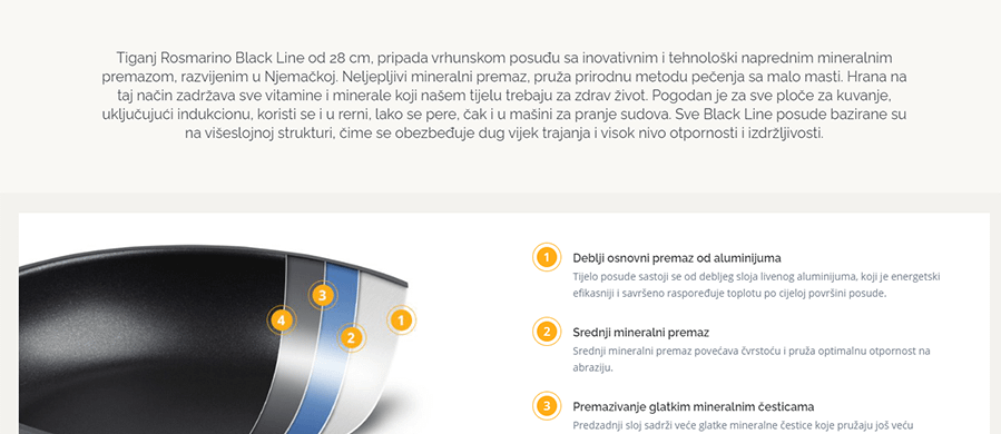 RosMarino grill Black Line 28cm