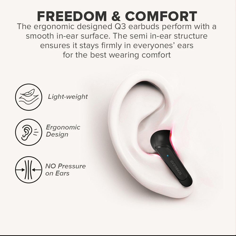 SONICGEAR EarPump TWS Q3 ANC Black