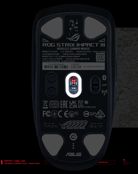 ASUS ROG Strix Impact III Wireless (White) miš