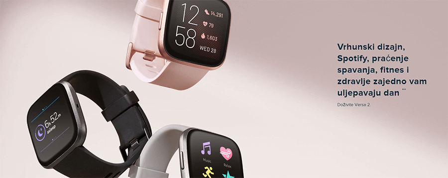 Fitbit Versa Smartwatch Black Aluminium