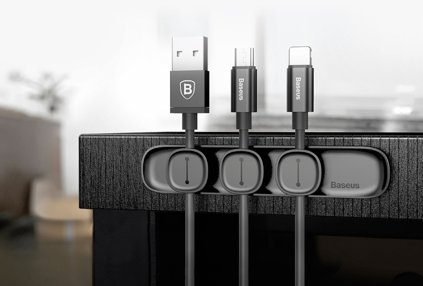 Baseus Peas Cable Clip (Black)