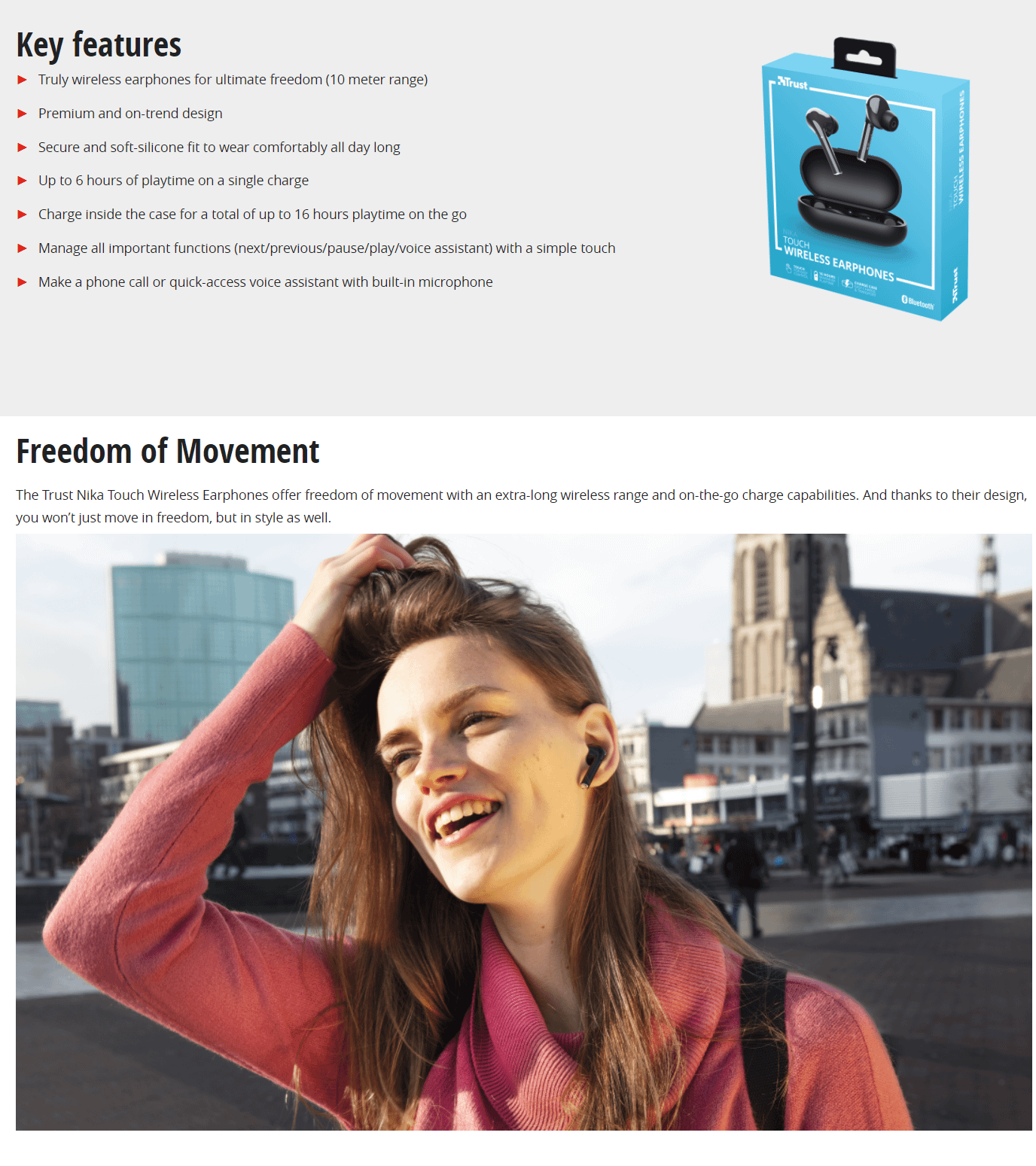 Trust Nika Touch bijele