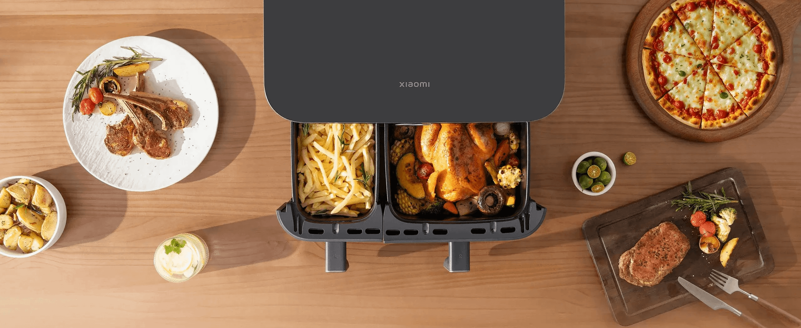 XIAOMI Dual Zone Air Fryer 10L + Redmi Buds 6 Active Blue slušalice