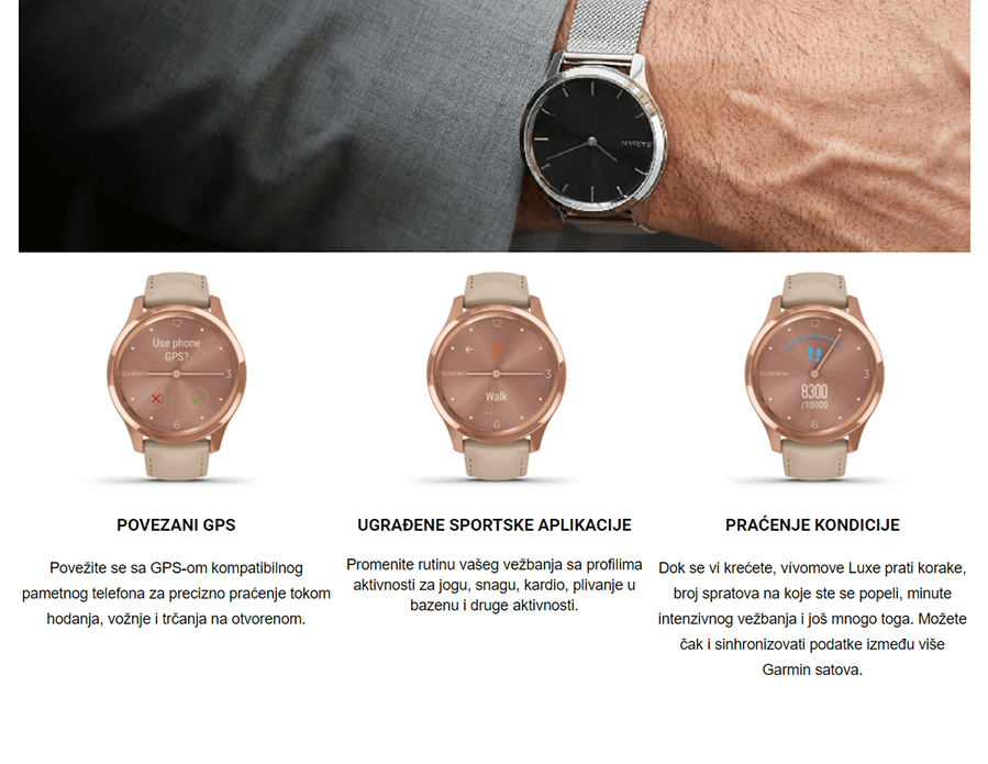 Garmin Vivomove Luxe (Silver-Black)