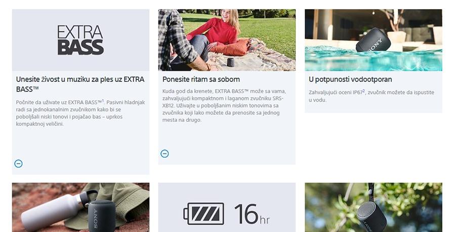 Sony SRSXB12B BT Black