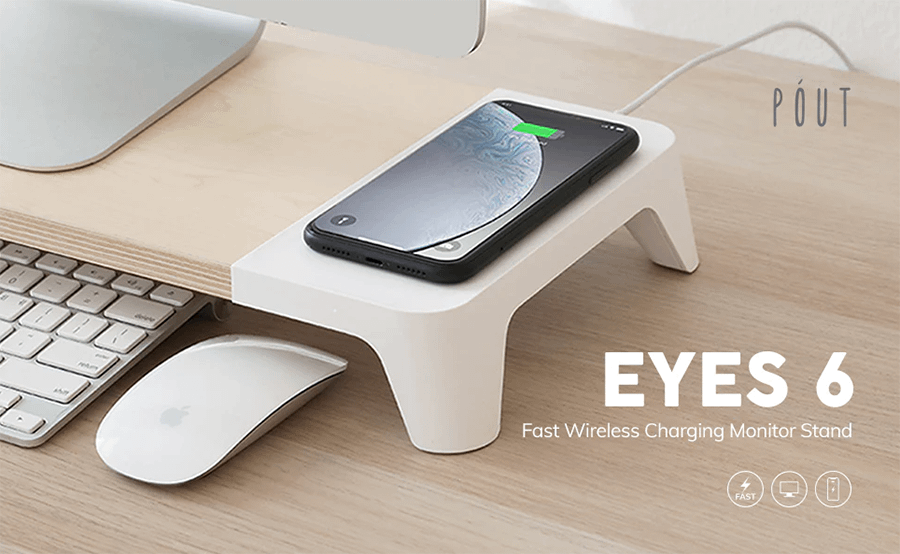 Pout Eyes6 10W Qi stalak (Bijela)