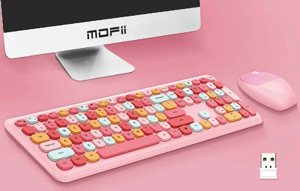 MOFII 666 2.4G Wireless Set Pink