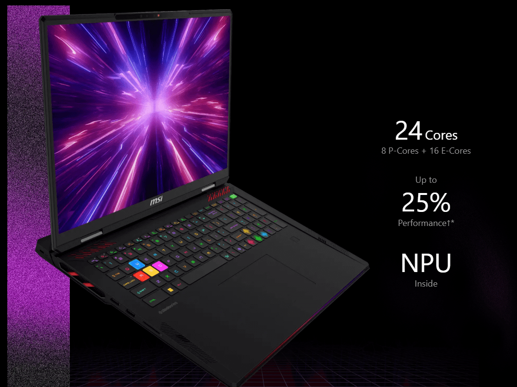 MSI Raider 18 HX AI A2XWG laptop