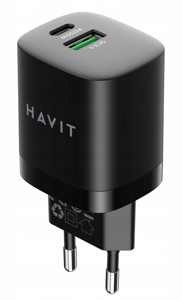 HAVIT UC30 EU USB-A USB-C punjač (Crna)