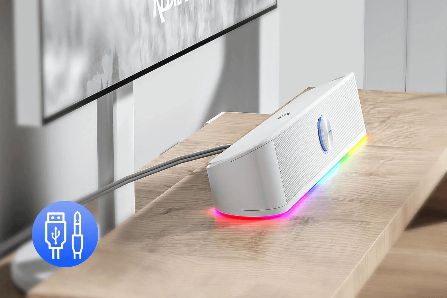 Redragon Adiemus GS560 White gaming soundbar