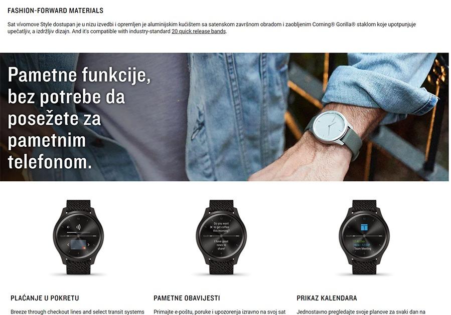 Garmin Vivomove Style Ružičasto-zlatna