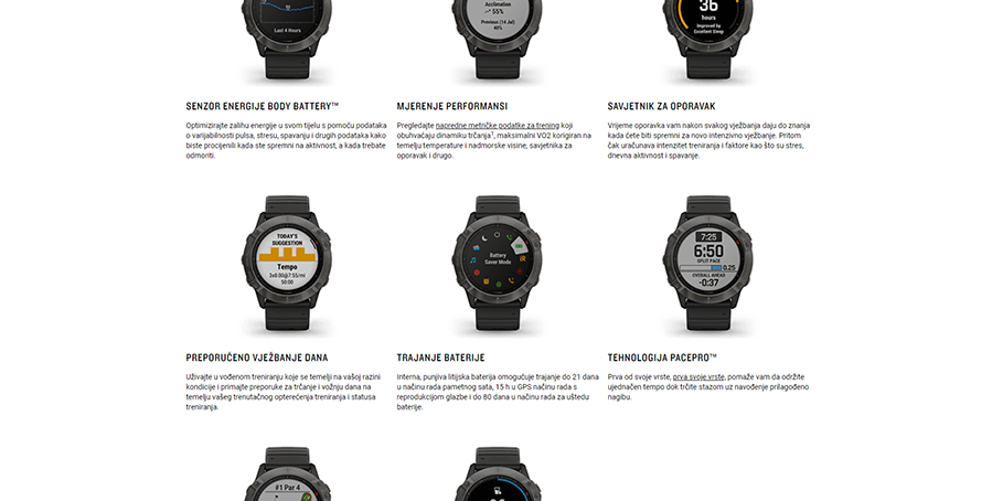 Garmin Fenix 6X Sapphire (Crno-Siva)