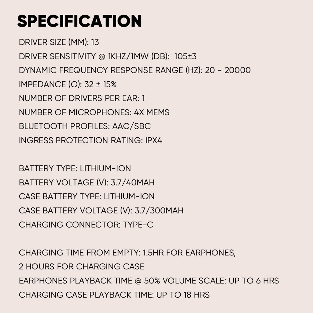 SONICGEAR EarPump TWS Q3 ANC Black