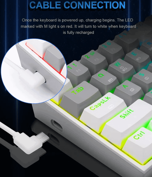 REDRAGON Fizz Pro White RGB (K616)