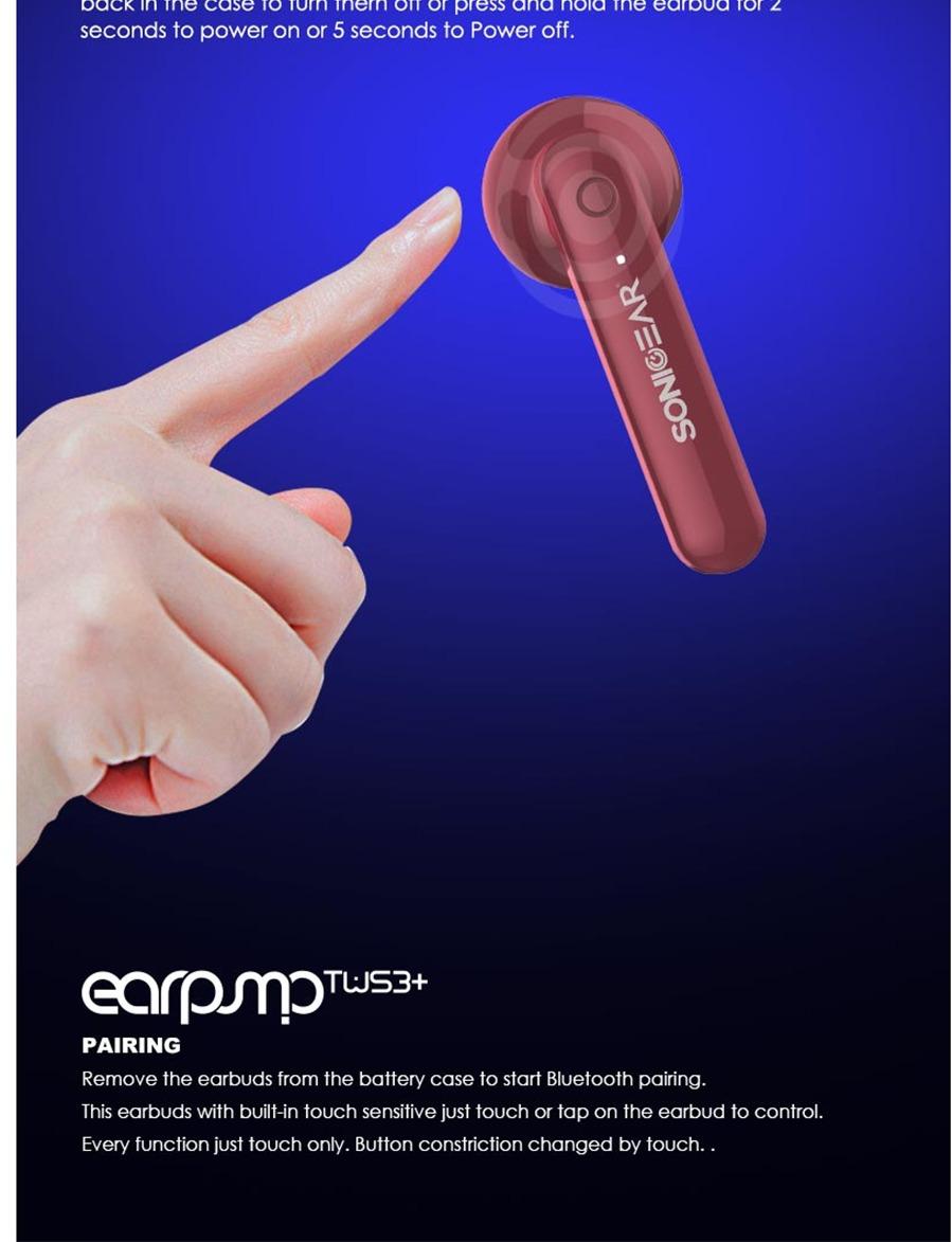 SONICGEAR EARPUMP TWS 3+ Black