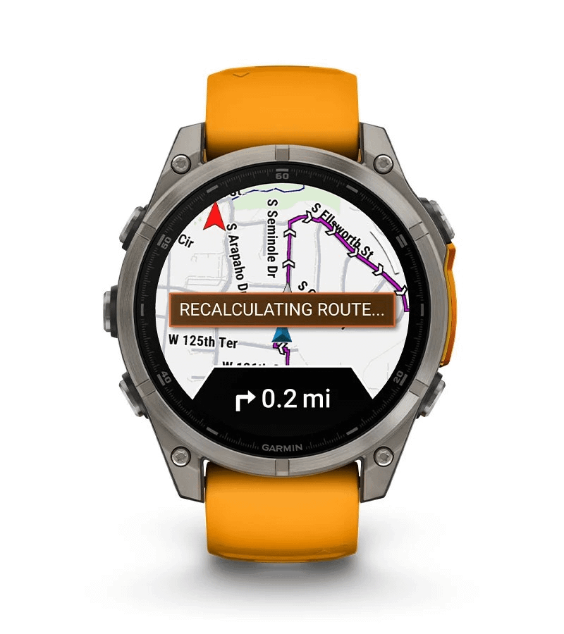 Garmin  Fenix 8 47mm Sapphire Titanium Orange
