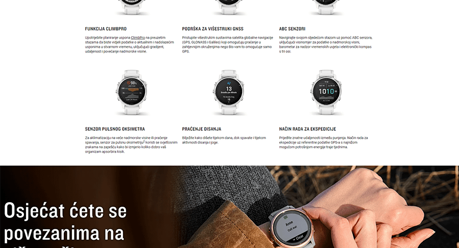 Garmin Fenix 6S (Roza/Bijela)