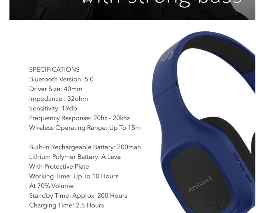 SONICGEAR AIRPHONE 5 (2019) B.Gun Metal