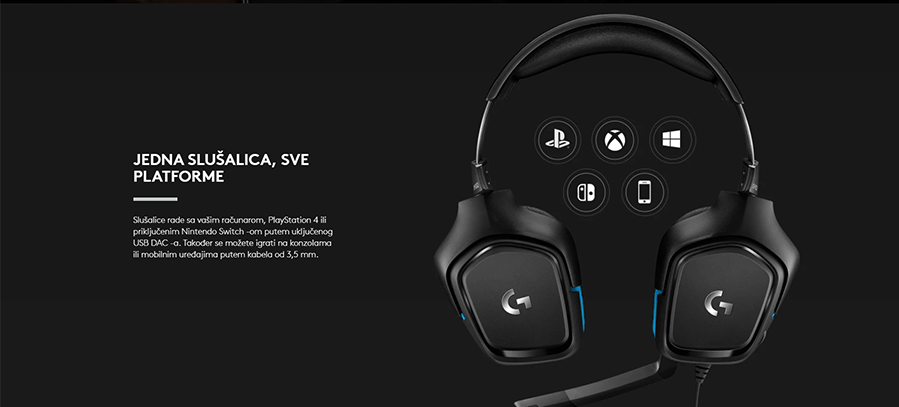 Logitech G432 crne