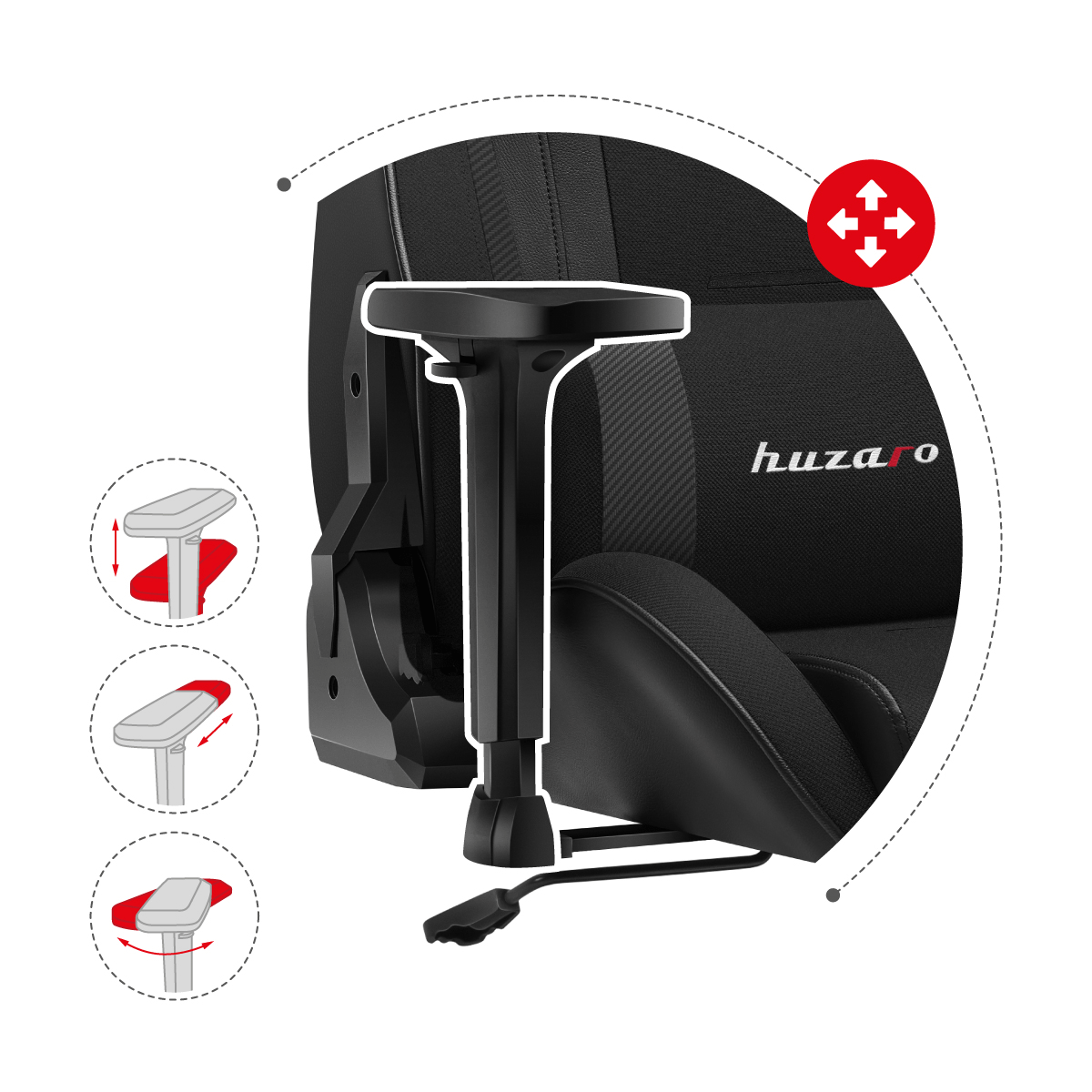 Huzaro Force 7.6 Black gaming stolica