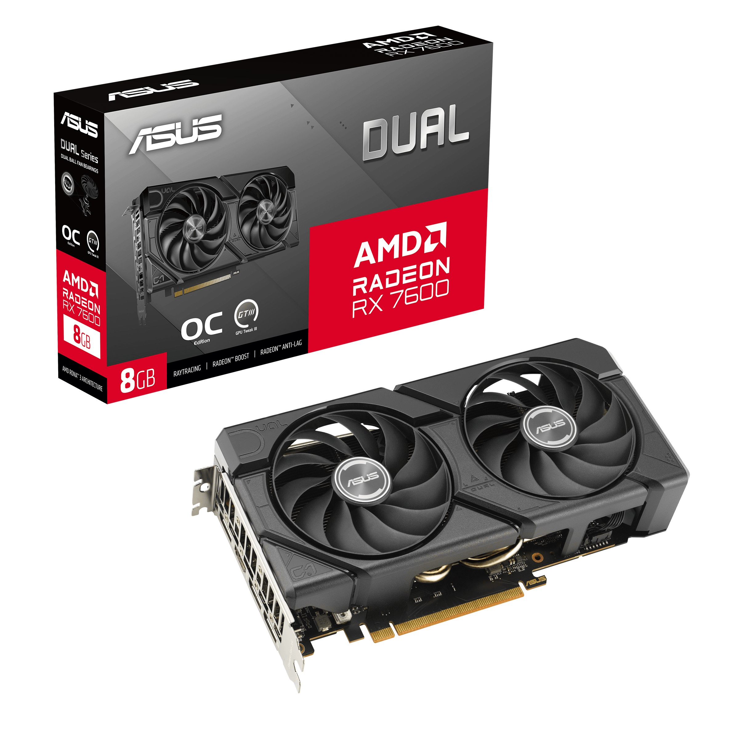 ASUS DUAL RX7600 OC 8GB EVO grafička kartica