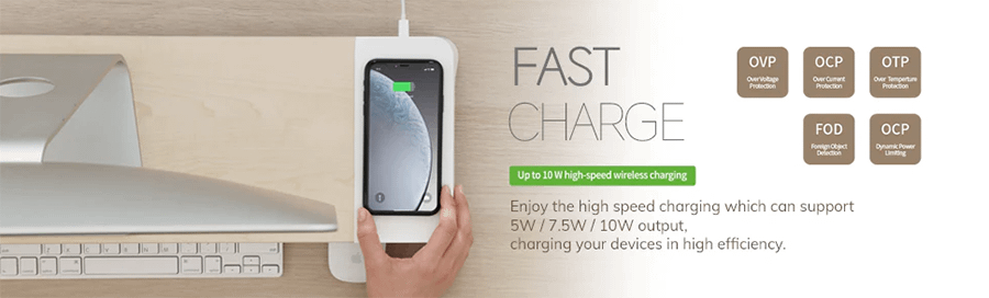 Pout Eyes6 10W Qi stalak (Bijela)