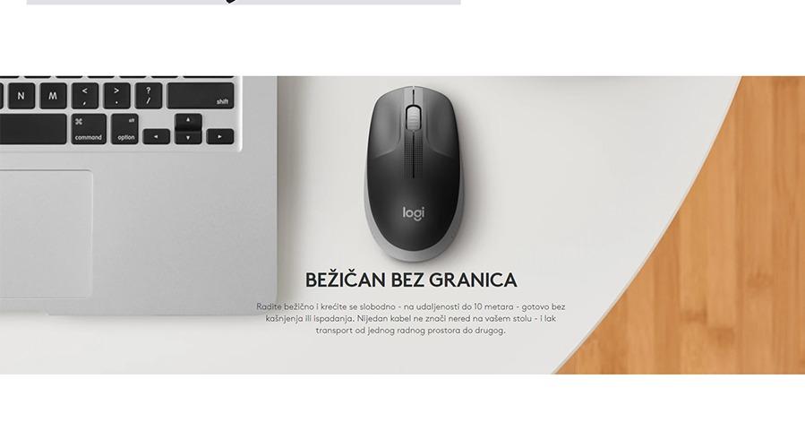 Logitech M190 (Crna/Plava)