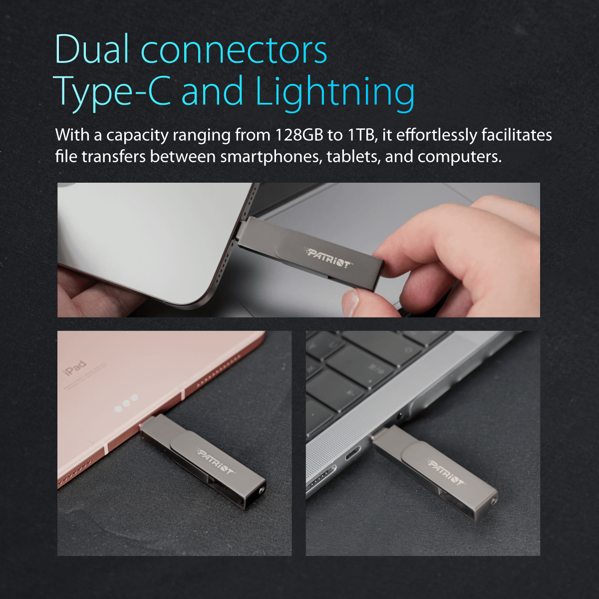 Patriot iLux Stick Type-C 128GB Smart Backup Solution
