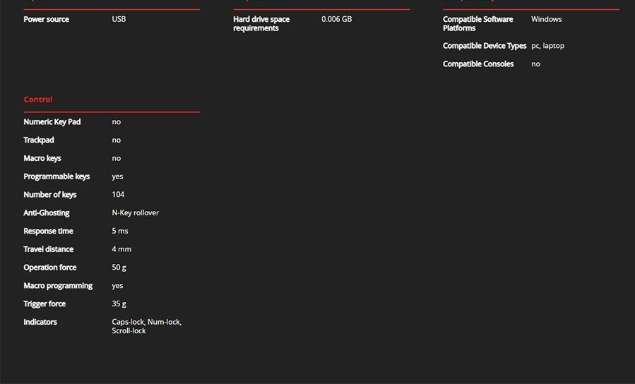 Trust GXT 890 Cada RGB