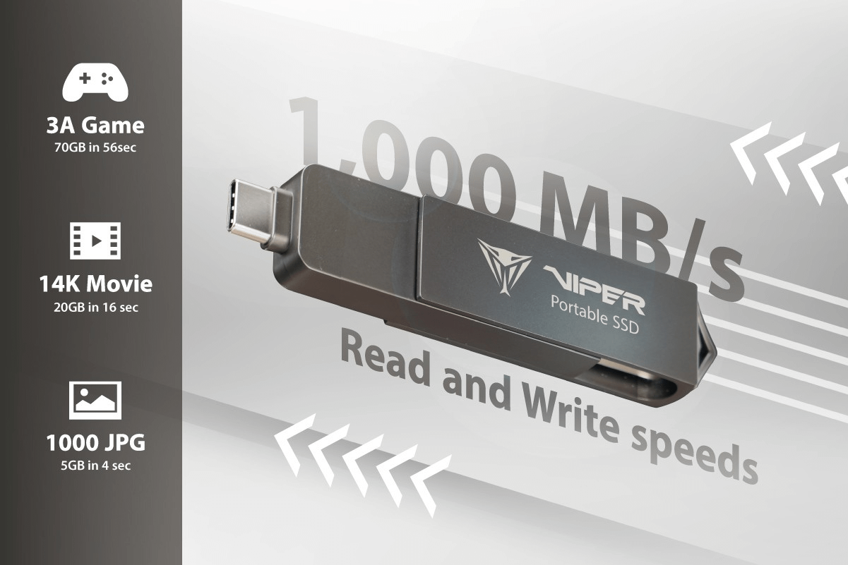 Patriot PVP30 Viper Duo 512GB eksterni SSD