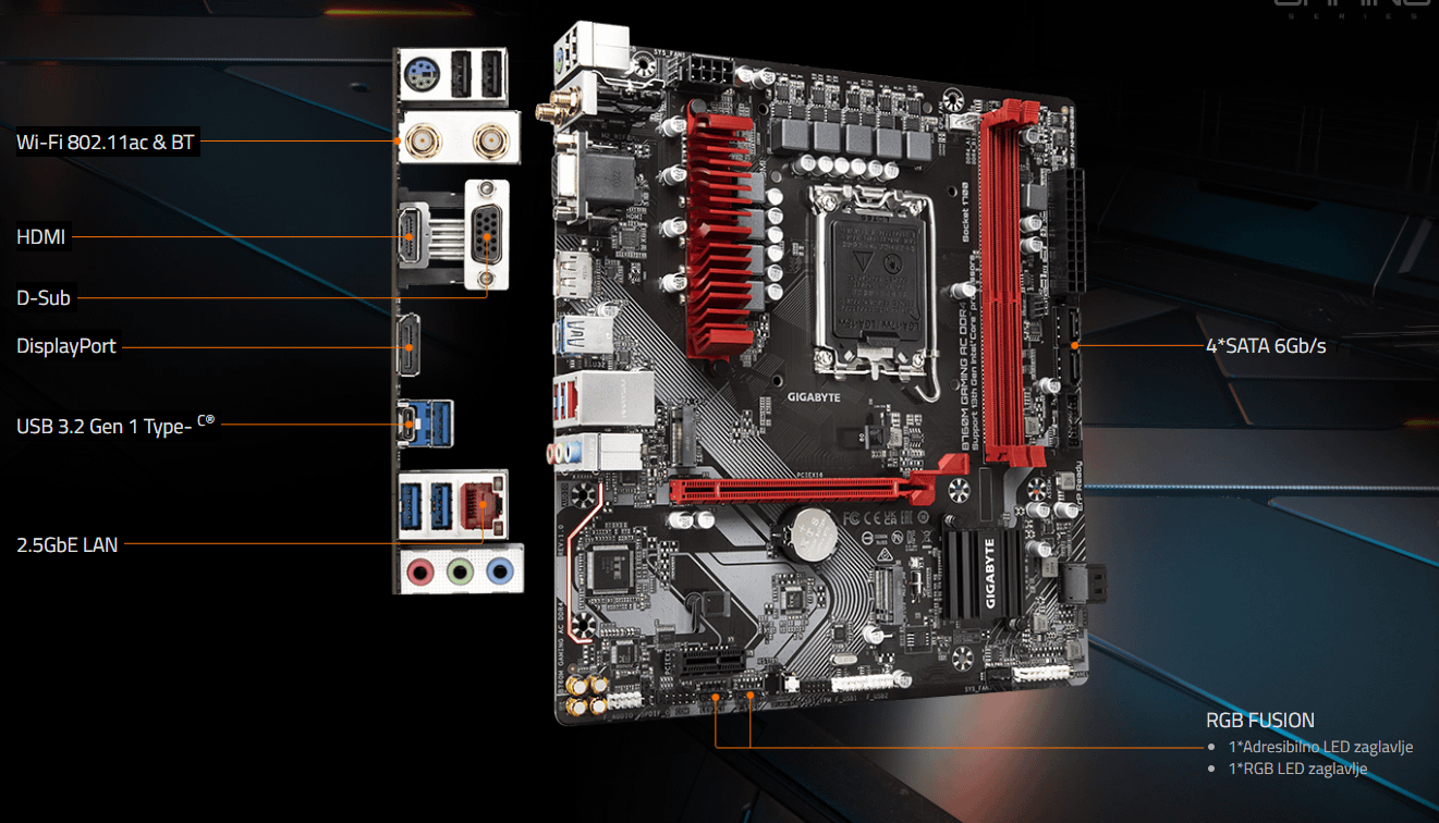 Gigabyte B760M GAMING AC DDR4