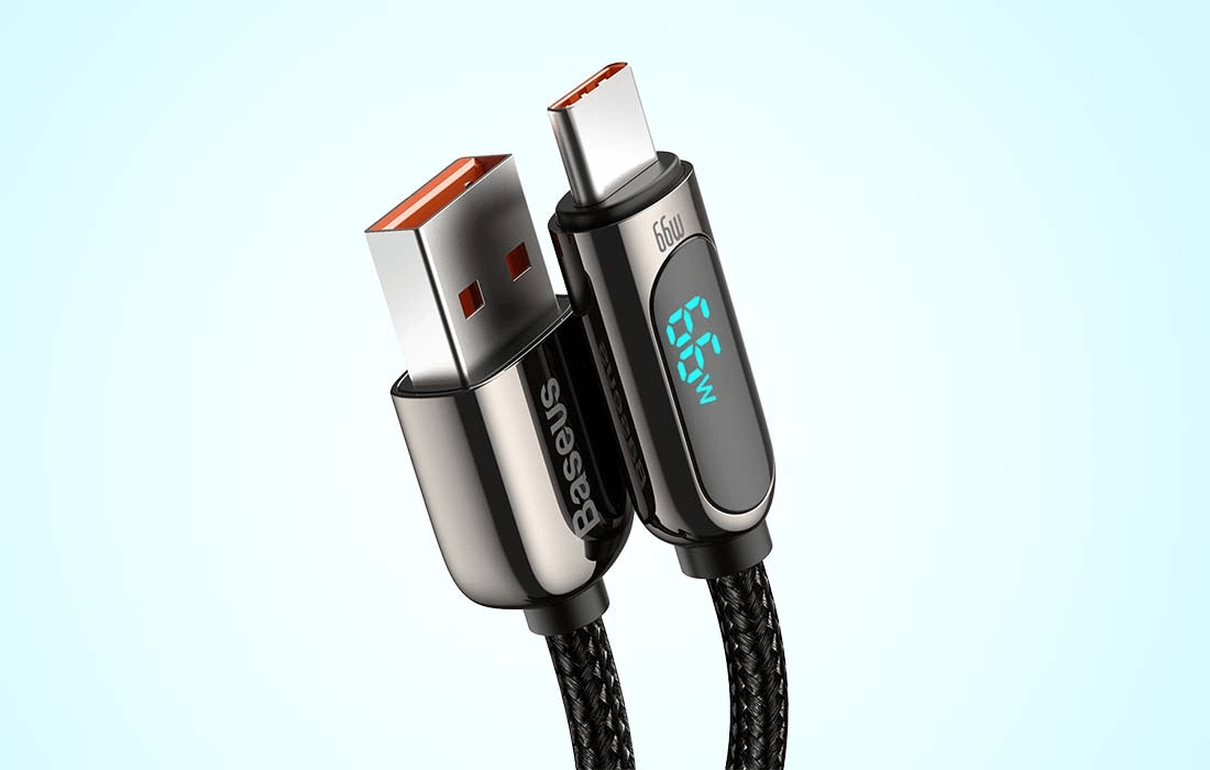 Baseus Display USB-A / USB-C 66W 2m Black