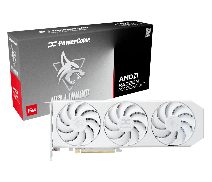 PowerColor Hellhound Spectral White RX 9060 XT 16GB grafička kartica