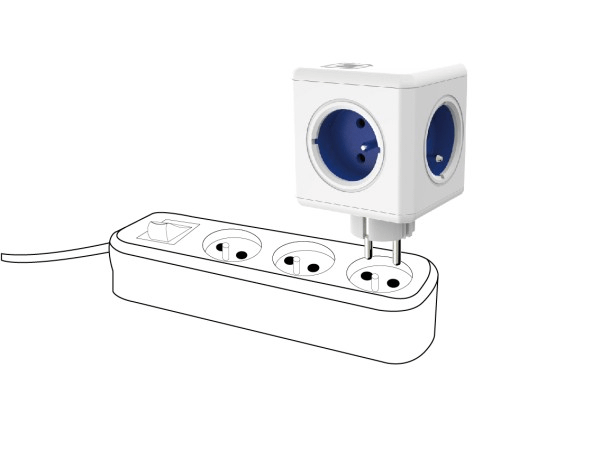 Allocacoc PowerCube Original USB - grey