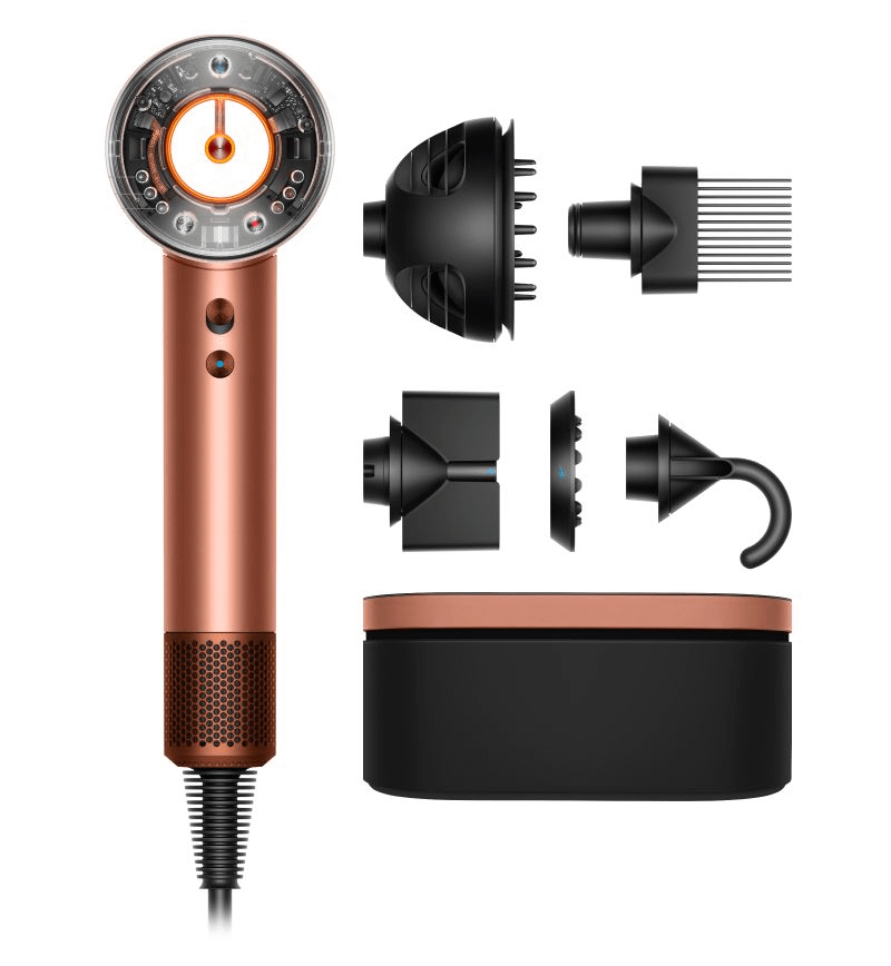 Dyson Supersonic Nural Curly + Coily (Amber Silk/ Pink Champagne) fen