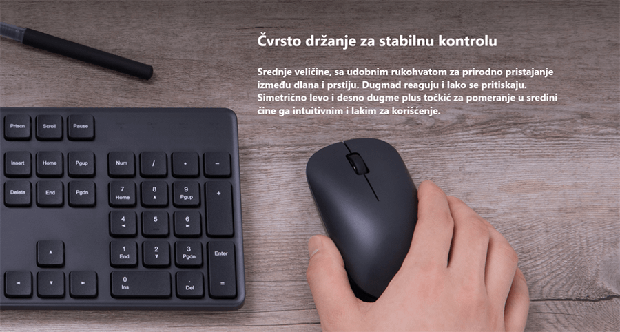 Xiaomi Wireless Mouse Lite (Crni)