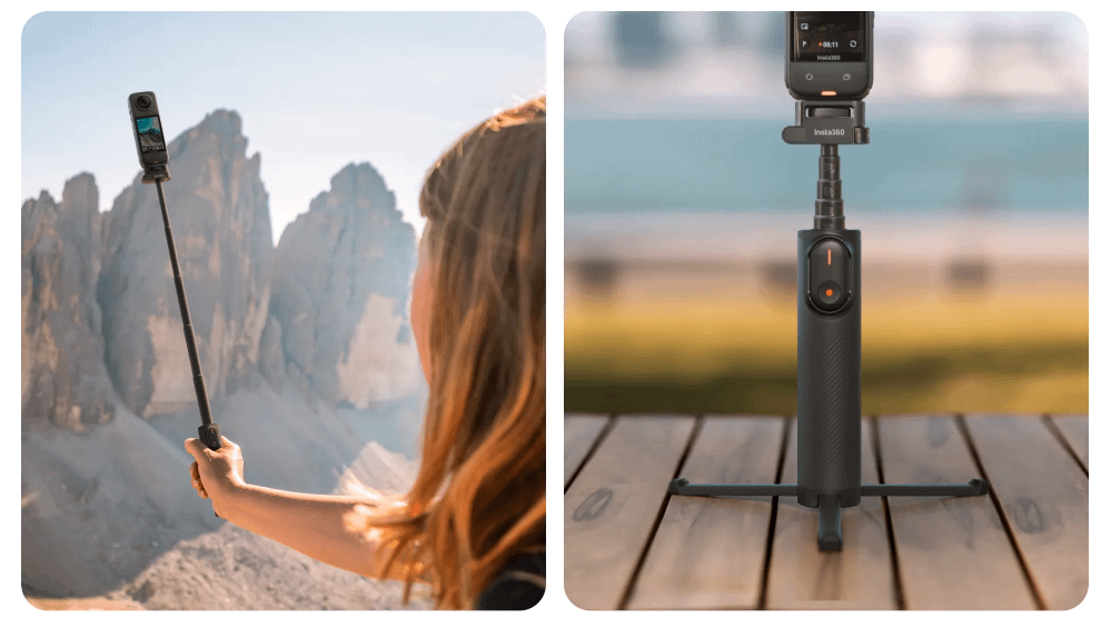 Insta360 Foldable 2-in-1 Selfie Stick Remote Kit