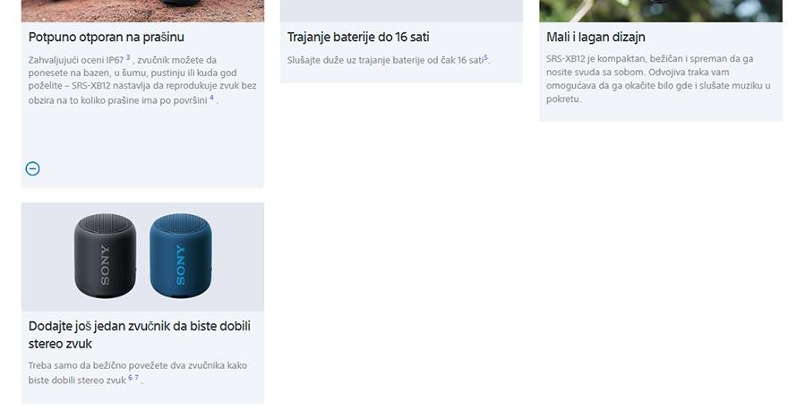 Sony SRSXB12B BT Black