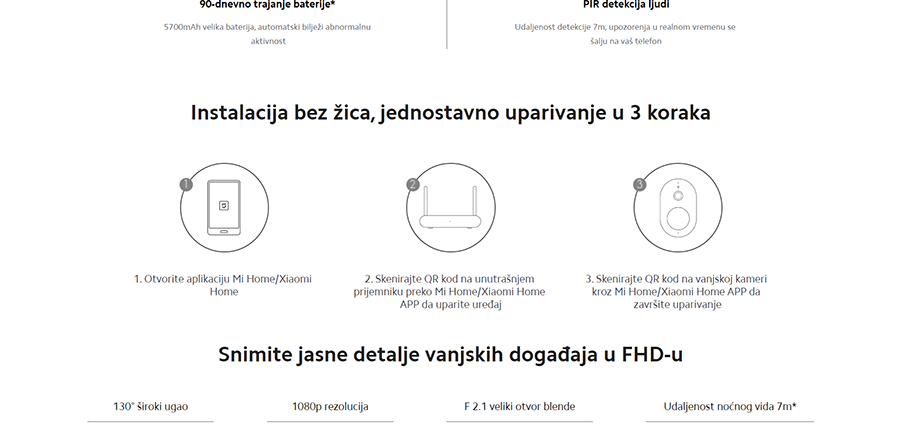 Xiaomi Mi Wireless Outdoor Security 1080p Set