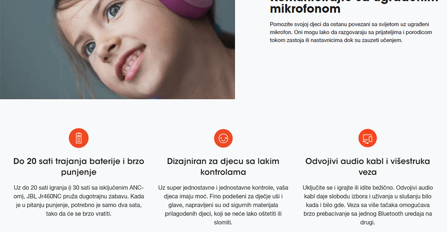 JBL JR 460NC (Bijela)