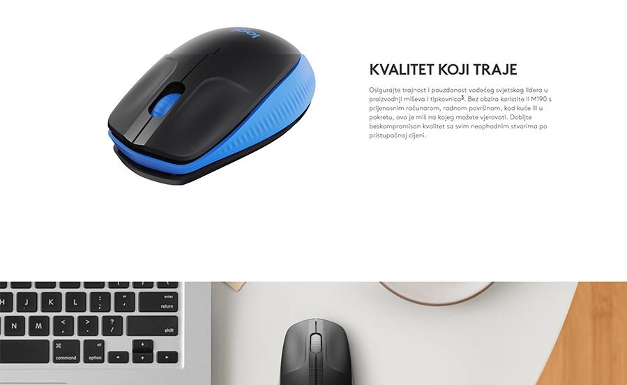 Logitech M190 crno/crveni