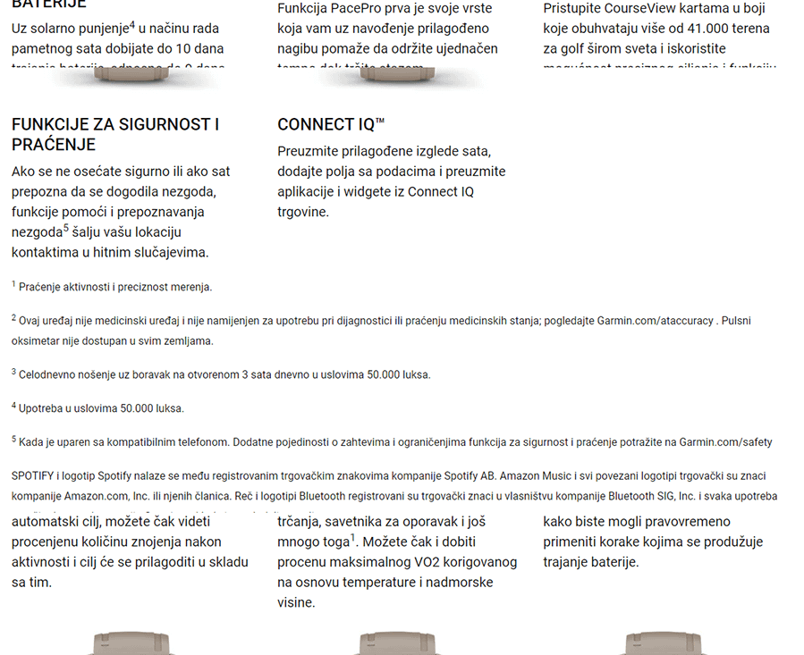 Garmin Fenix 6S Solar (Gold/sand)