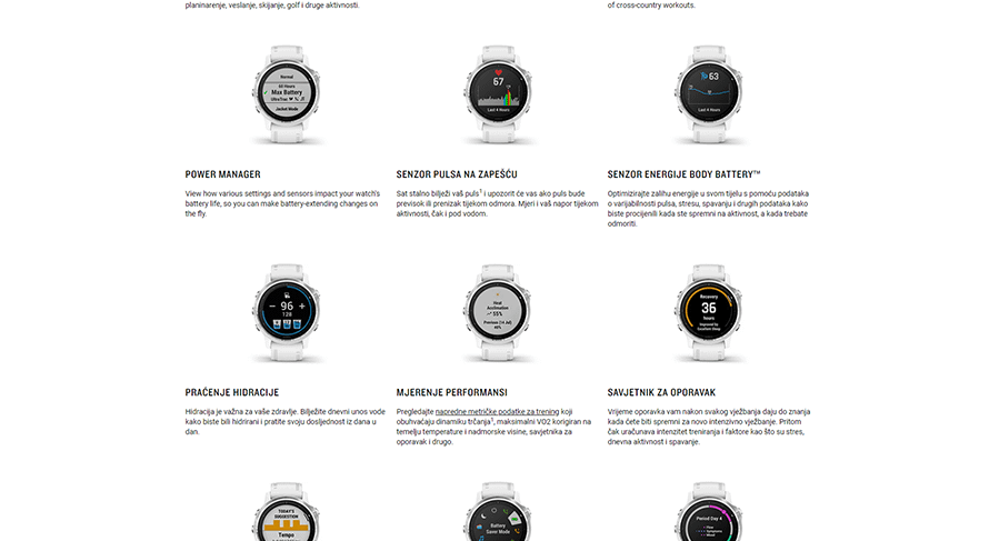 Garmin Fenix 6S (Roza/Bijela)