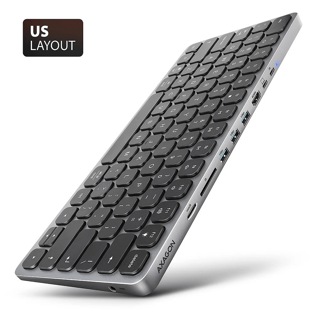 Axagon HMC-KB-US 9-u-1 tastatura i hub