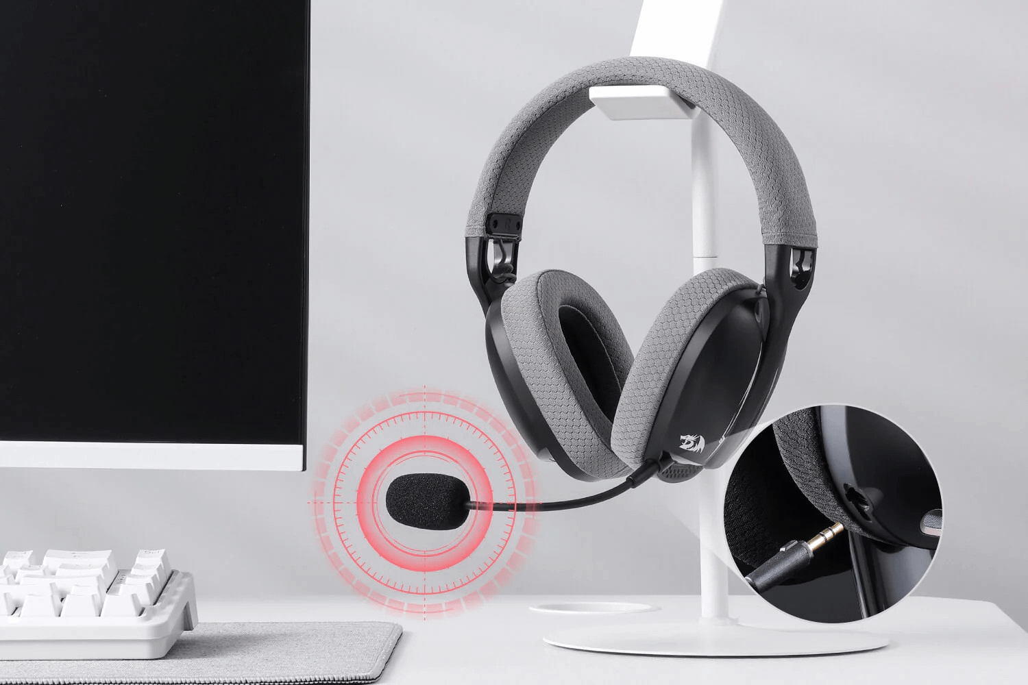 REDRAGON SKULD PRO H878 (White / Gray) slušalice