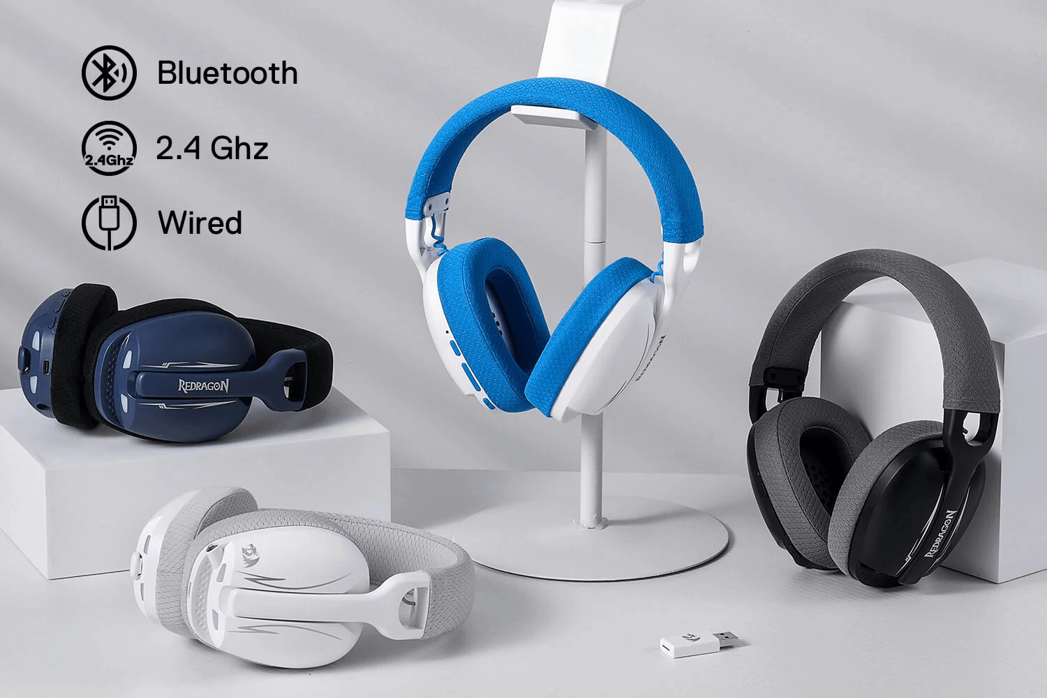 REDRAGON SKULD PRO H878 (White / Gray) slušalice