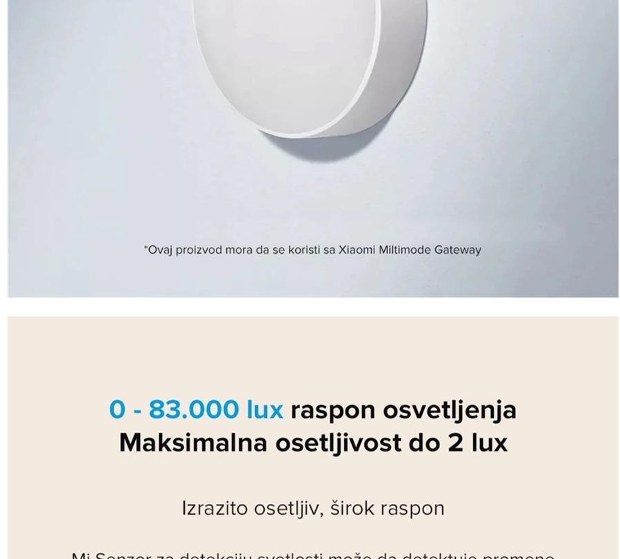 Xiaomi Mi Senzor za detekciju svetlosti 